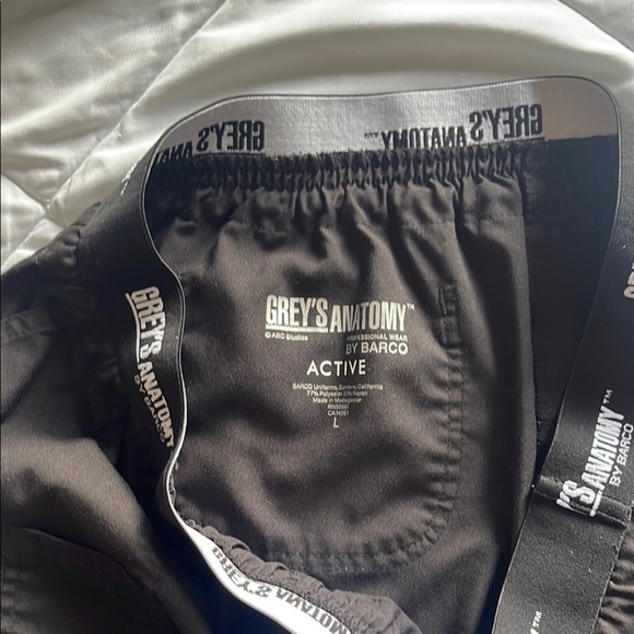 Grey's Anatomy Black Straight Leg women's nursing pants Size L - Picture 9 of 9